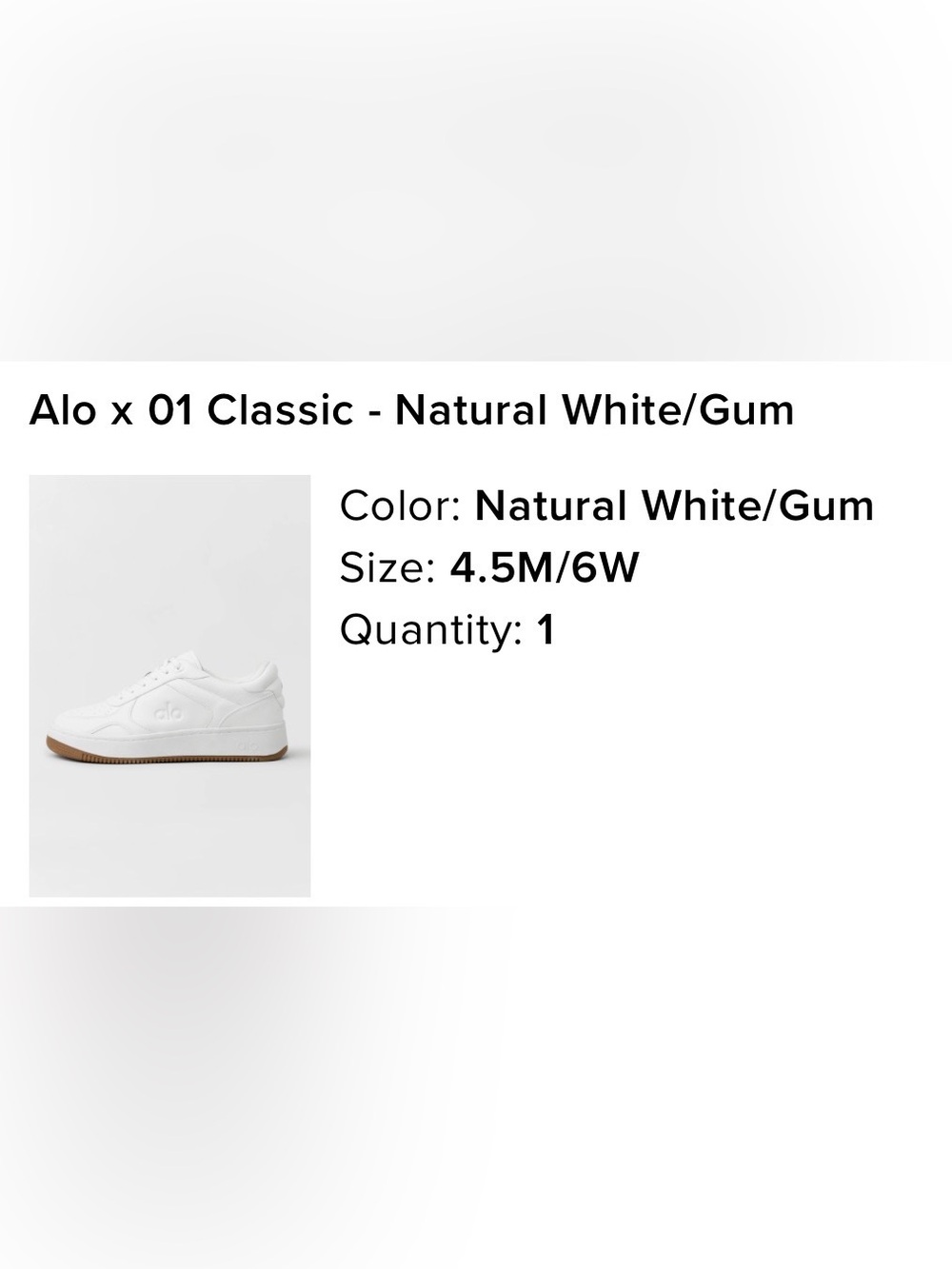 ALO Yoga Natural White/Gum Classic Women's Sneakers
